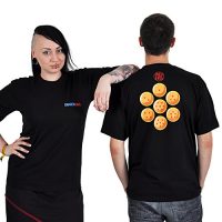 Dragon Ball - Camiseta Bolas de Dragón - Son Goku Anime Manga - Negra - XL