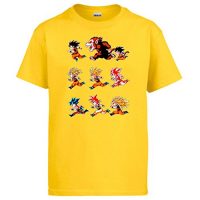 Diver Camisetas Camiseta Dragon Ball Son Goku transformaciones