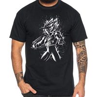Vega Bruch Manga Camiseta para Hombre One Goku Dragon Master Son Ball Vegeta Turtle Roshi Piece Golds Db, Farbe2:Negro, Größe2:Medium