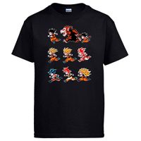 Camiseta Dragon Ball Son Goku transformaciones - Negro, L