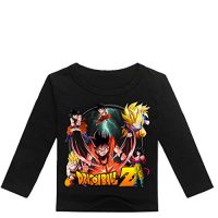 CTOOO Dragon Ball Dibujos Animados Impresión Niños Camiseta Manga Larga Casual Cuello Redondo