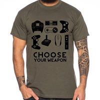 Choose Your Waepon Camiseta de Hombre Gamer Play Sport Station Controller PS Game, Farbe2:Khaki;Größe2:S
