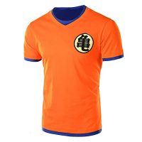 ouken Hombres de Dragon Ball Z Kame la Camiseta del símbolo con Cuello en V Camiseta de algodón para los Aficionados de Dragon Ball - Talla XL