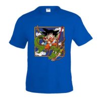 Mx Games Camiseta Dragon Ball - Goku Tapiz - (Talla: 5-6 años, Color: Azul Royal)