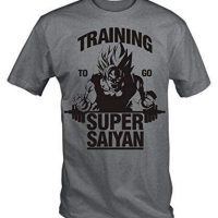 6TN Entrenamiento IR Súper Saiyan Camiseta de Manga Corta (Gris S - XXL) - Gris Ceniza, M