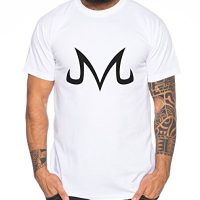 WhyKiki Majin Sign from Boo Dragonball Men T-Shirt Nerd in, Colour:Weiss;Größe2:L