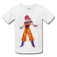 Camiseta para Niños Dragon Ball Super Son Goku Super Saiyan se enfada Dios Rojo Anime Manga Japón
