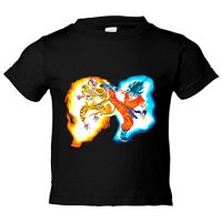 Camiseta niño Dragon Ball Super Freezer Gold Dorado Vs Goku Super Sayan God Dios - Negro, 9-11 años