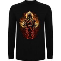 Camiseta Manga Larga de Hombre Dragon Ball Son Goku Anime Vegeta Piccolo Akira Toriyama