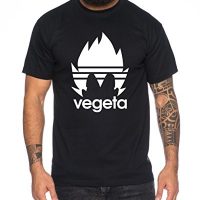 Adi Vegeta Camiseta de Hombre One Goku Dragon Master Son Ball Vegeta Turtle Roshi Piece Golds Db, Farbe2:Negro;Größe2:M