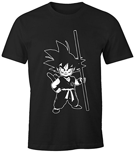Camiseta para Hombre – Goku Child Super Saiyajin Dragon Ball Z – Comfort Fit Moon Works® Negro XX-Large ~ Vegeta y más