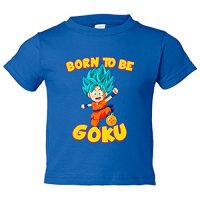 Camiseta niño Dragon Ball Super Born To Be Goku Super Sayan God Dios pelo azul - Azul Royal, 9-11 años