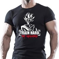 Arubas-uk Goku Tren Duro no Excuses Culturismo motivación Camiseta