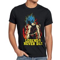 Legends Never Die Goku Blue God Modo Camiseta Para Hombre T-Shirt
